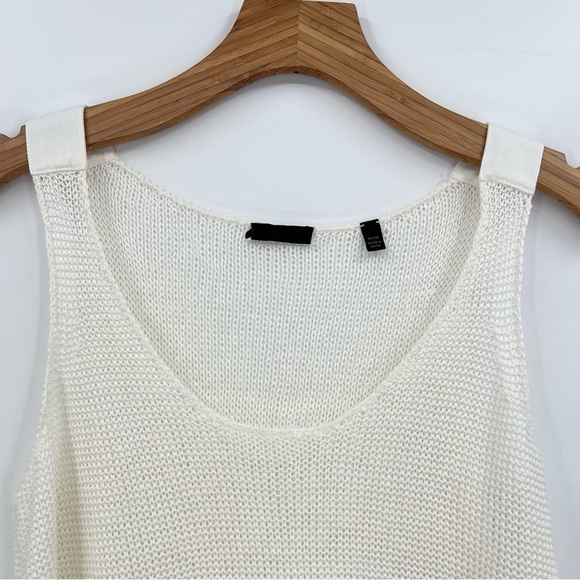 ATM Linen Rope Open-knit Tank Top In Chalk Size M - Picture 9 of 14
